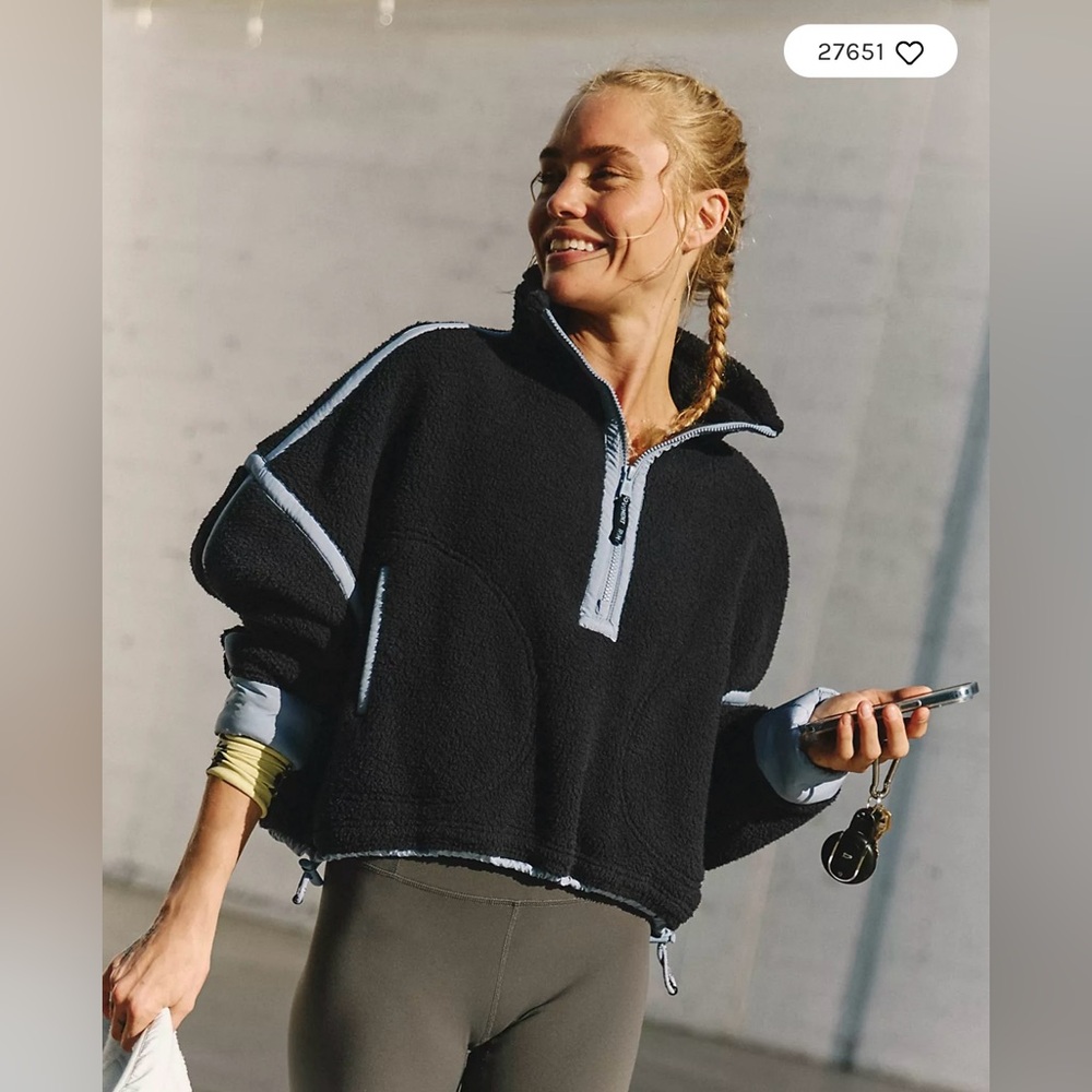 FP Movement Mountain High 1/2 Zip Color Black/Blue Grey Combo